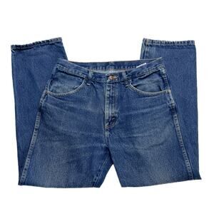 Rustler Jeans Vintage Medium Wash Denim Jeans Straight Leg Blue Men's 33x30